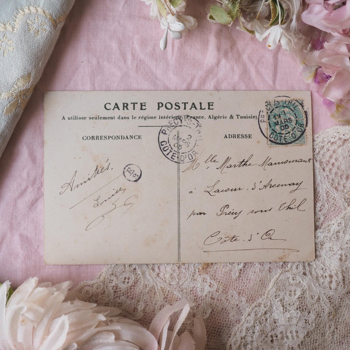 画像4: スズランのカード/ガラスの花瓶 (4)