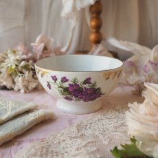 画像12: 小さなカフェオルボウル、スミレの花柄 (12)