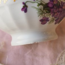 画像11: 小さなカフェオルボウル、スミレの花柄 (11)