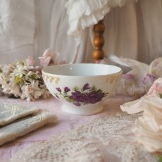 画像13: スミレ柄の小さなカフェオレボウル  (13)