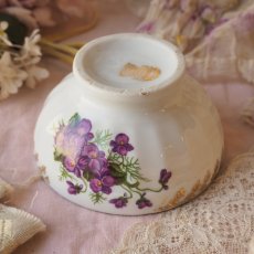 画像8: 小さなカフェオルボウル、スミレの花柄 (8)