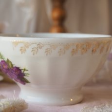 画像5: スミレ柄の小さなカフェオレボウル  (5)