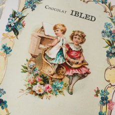 画像6: チョコレート広告クロモカードIBLED/少女達 (6)