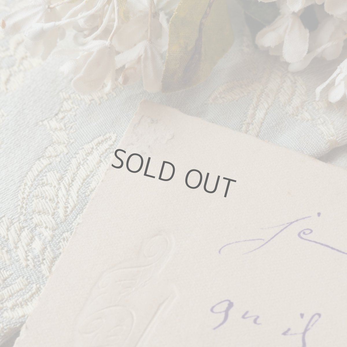 画像5: 3色レースと布のボネカード/薄いブルーのグラデーション (5)