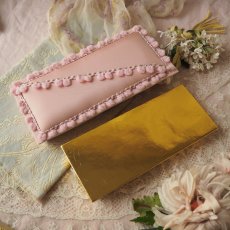 画像9: ピンク色ポンポン飾りの布箱、ドラジェBOX (9)