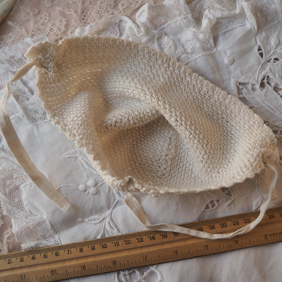 画像7: ベビーorドール用ボネ、クロシェ手仕事 (7)