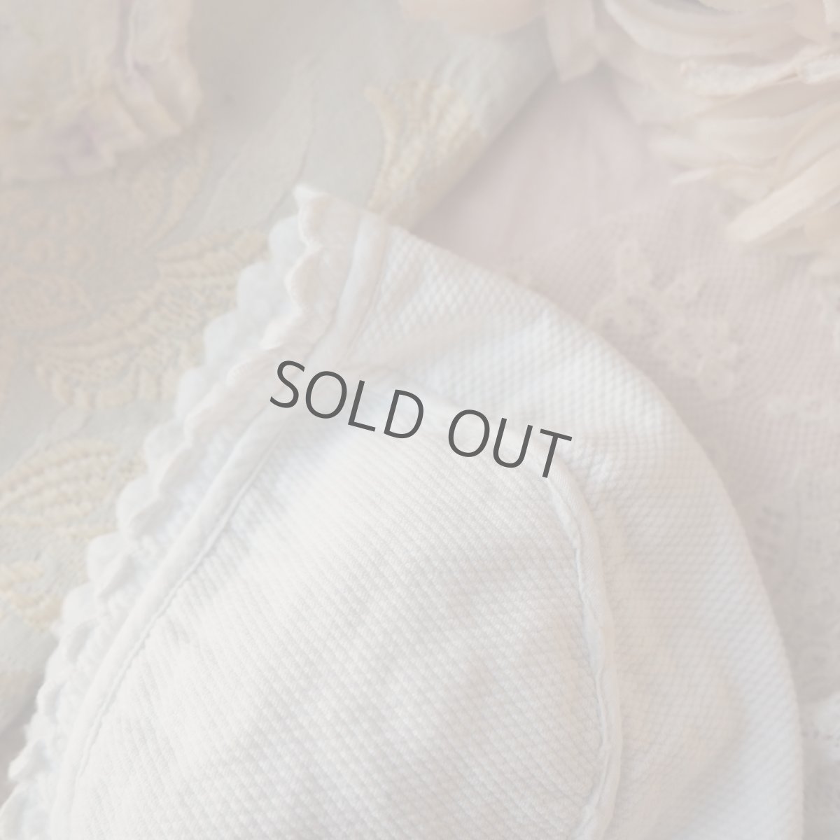 画像4: 白いコットン厚手の可愛いベビーorドール用ボネ (4)