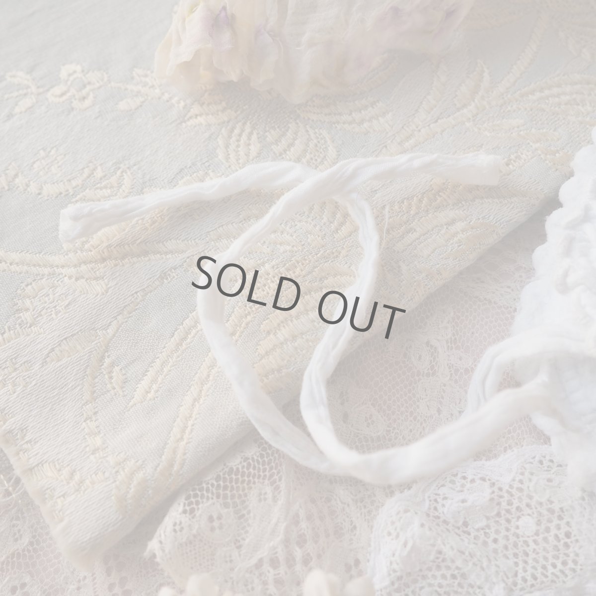 画像2: 白いコットン厚手の可愛いベビーorドール用ボネ (2)