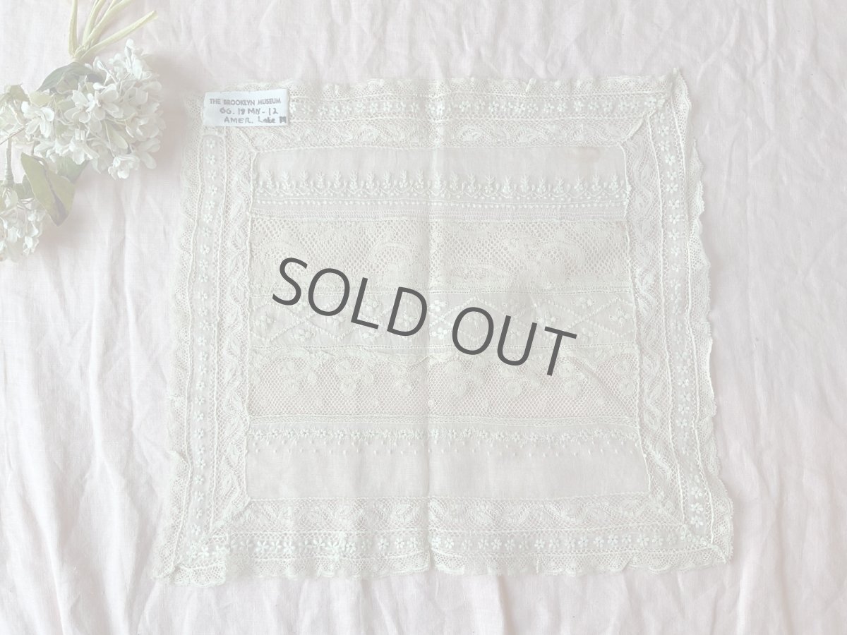 画像2: ［N様　お問合せ商品］ノルマンディ手仕事レースドイリー(小花とドット) (2)