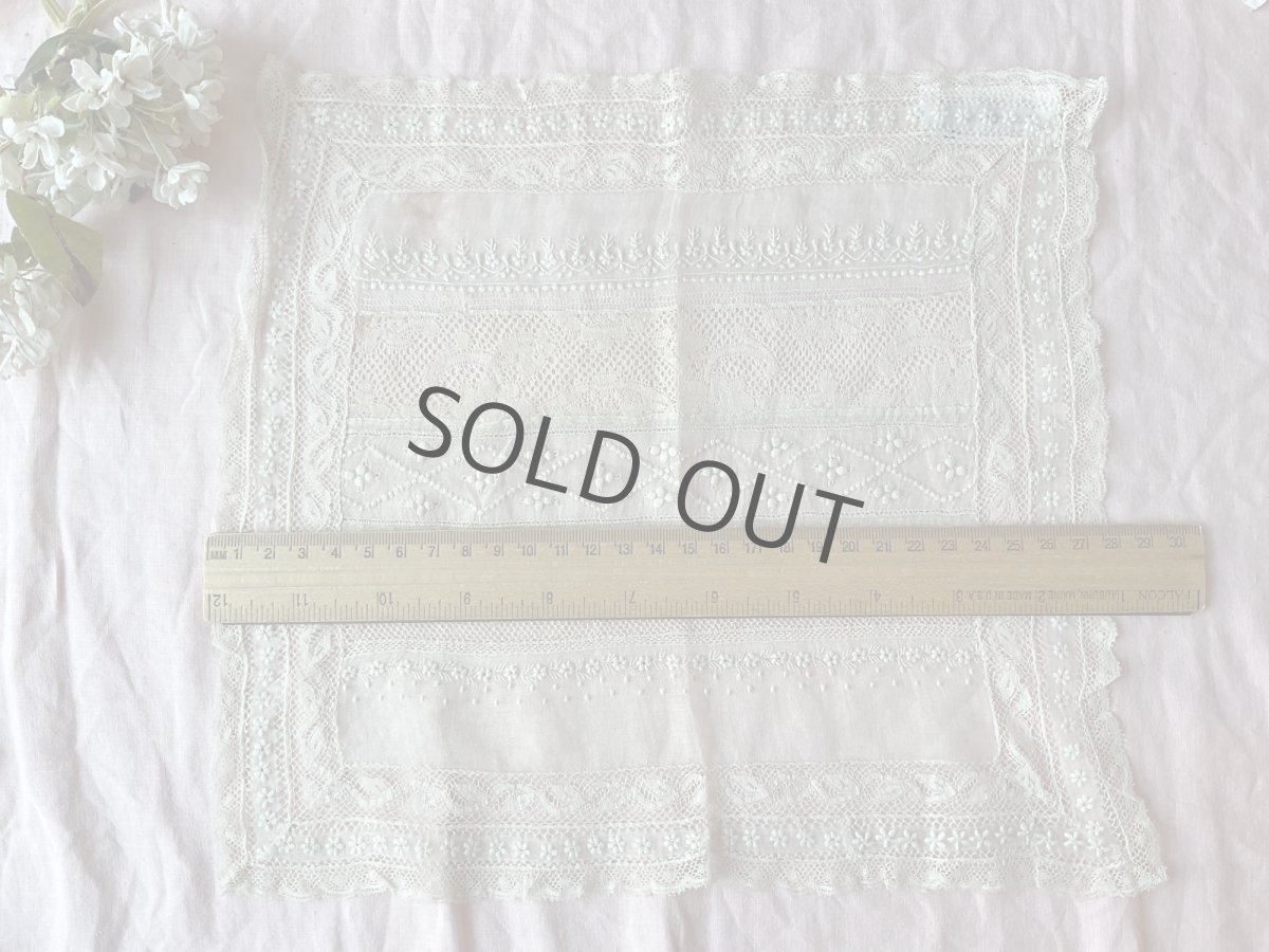 画像4: ［N様　お問合せ商品］ノルマンディ手仕事レースドイリー(小花とドット) (4)