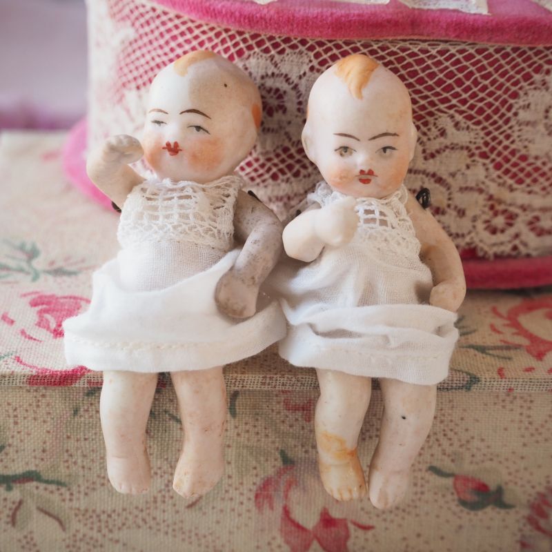 日本製 古いビスクドール - 人形
